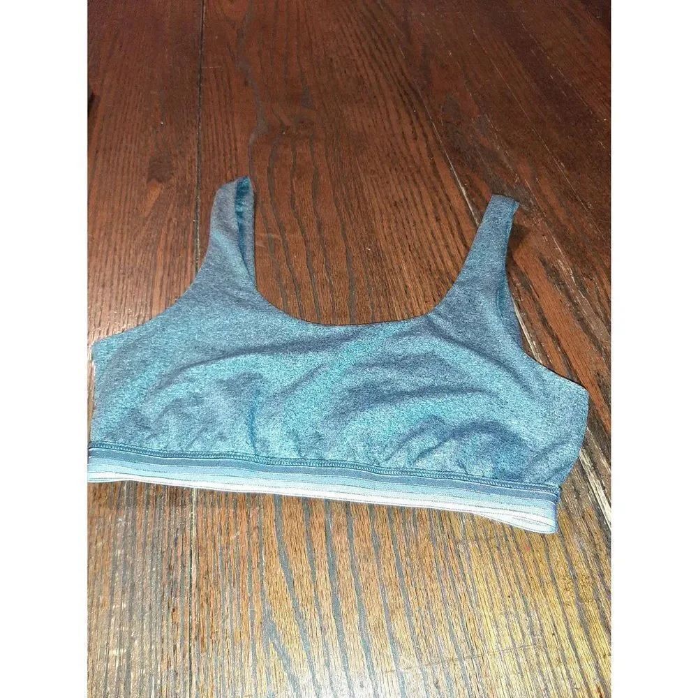 Med Live Love Dream Grey Sports Bra Crop Top Workout Gym Yoga Athletic Running